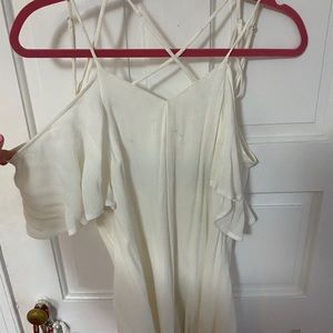 lulus cross over white dress
